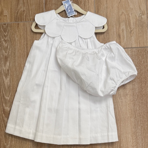 Jacadi White Scalloped Collar Dress - Picture 3 of 3